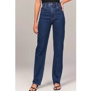 Abercrombie & Fitch 90's Straight Ultra High Rise Jeans Dark Denim 26 US 2